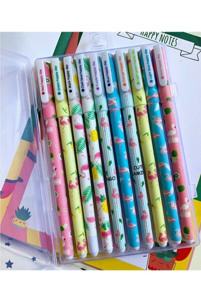 10 Piece Unicorn-flamingo Gel Pen Set - GENEL MARKALAR