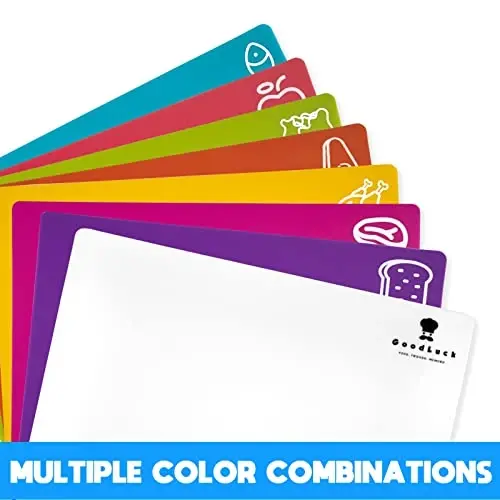 10 Pieces Flexible Cutting Boards, BPA Free Plastic Cutting Boards for Kitchen, Non Slip Cutting Mat for Meat and Vegetables, Thanksgiving - 3