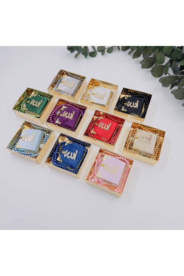 10 Pieces Gift Mixed Colors Mini Quran and Pearl Tasbeeh Set (Mawlid-sunnah-hajj-umrah) - 3