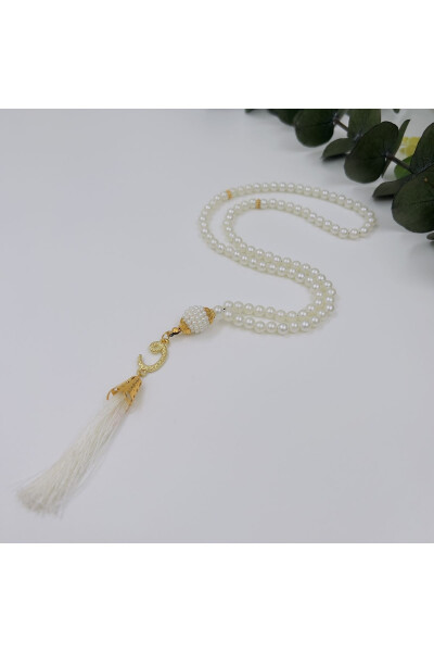 10 Pieces Prayer Beads with Tassels, Plastic Pearl 99 Prayer Beads (Mawlid-Circumcision-Hajj-Umrah) 