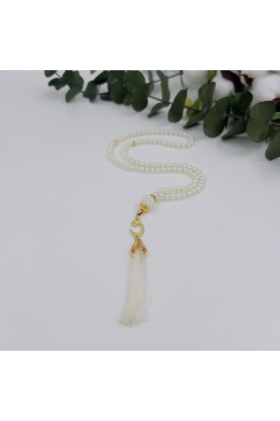 10 Pieces Prayer Beads with Tassels, Plastic Pearl 99 Prayer Beads (Mawlid-Circumcision-Hajj-Umrah) - LENAGIFTWORKSHOP (1)