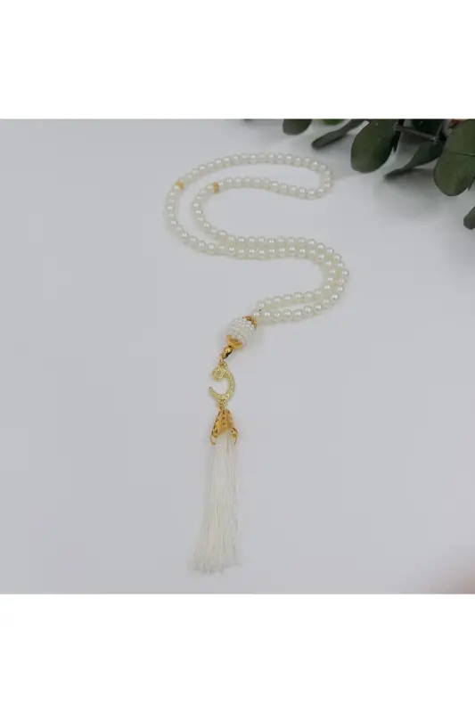 10 Pieces Prayer Beads with Tassels, Plastic Pearl 99 Prayer Beads (Mawlid-Circumcision-Hajj-Umrah) - 3