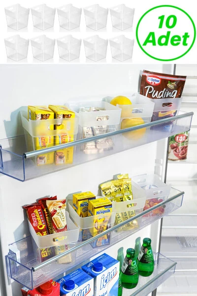 10 Pieces Refrigerator Door Organizer - Refrigerator Organizer and Bathroom Organizer - ECOLUX