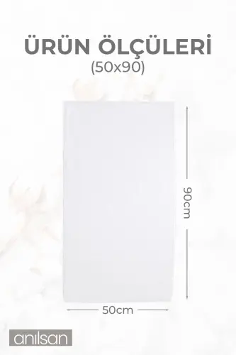 10 шт. белых ручных полотенец - 50x90 см, 225 г, 100% ПА - 6