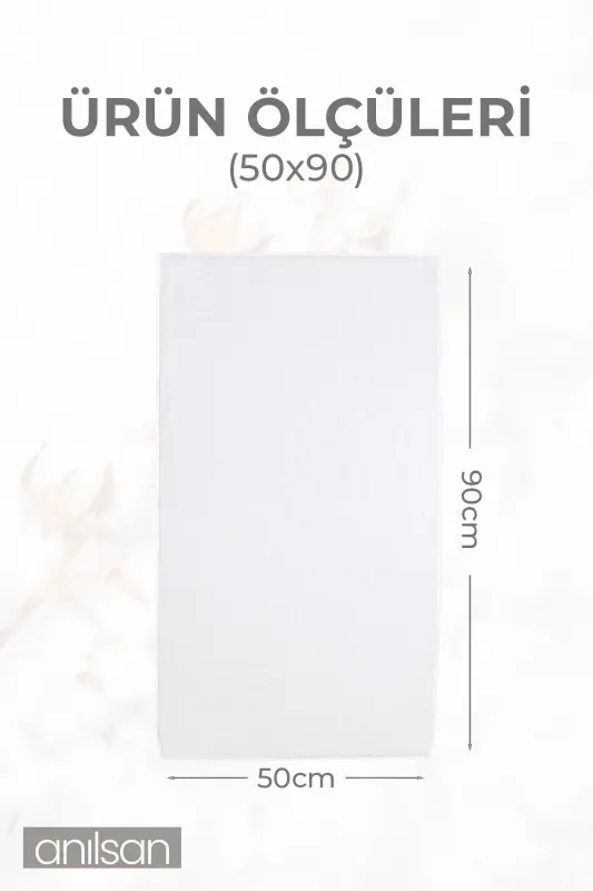 10 шт. белых ручных полотенец - 50x90 см, 225 г, 100% ПА - 6