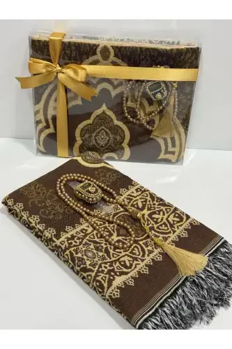 10 штук подарочного набора для хаджа и умры с разноцветными молитвенными ковриками, четками и счетчиком зикров - разноцветный - 3