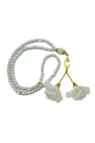 10 Штук Розовый 99-Бисерный Стеклянный Жемчужный Молитвенный Четки-БЕЛЫЙ - 1