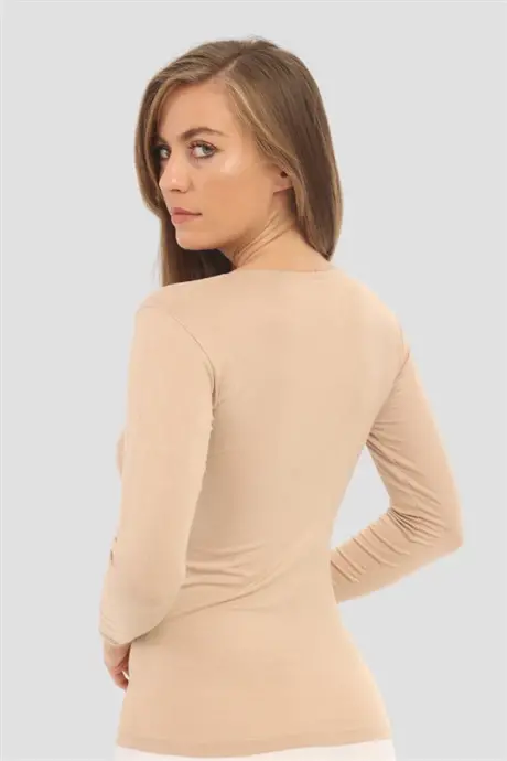 10 Women's Bamboo T-shirt Long Sleeve Undershirt Set - 3