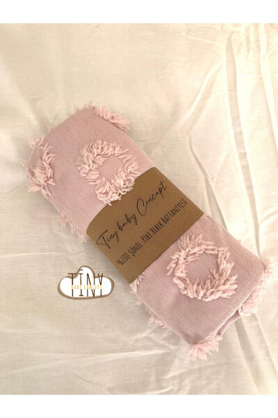 100% Chenille Blanket with Pompoms, Special Design Fabric Baby Swaddle Blanket 100x100 Cm - 4