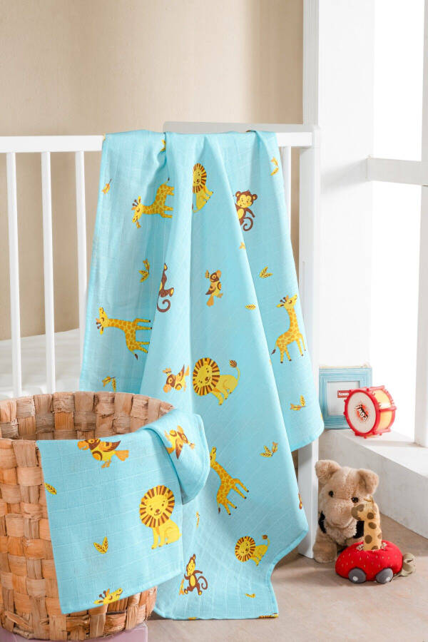 100% Cotton 2-Piece Muslin Baby Swaddle Blanket - 2