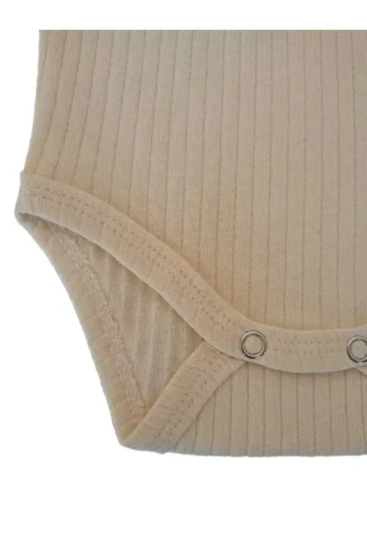 100% Cotton 3-Pack Snap Baby Bodysuit / Cotton Baby Undershirt / Baby Snap / Organic-Cream - KA-HA GIYIM