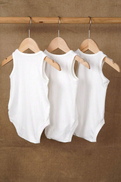 100% Cotton 3 Pack Soft Texture Sleeveless Undershirt - 6