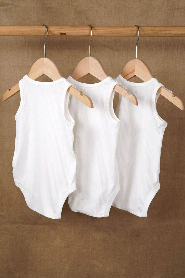 100% Cotton 3 Pack Soft Texture Sleeveless Undershirt - 6