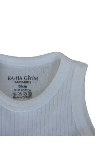 100% Cotton 3-Piece Snap Baby Bodysuit / Cotton Baby Undershirt / Baby Snap / Organic-salmon cream white - 4