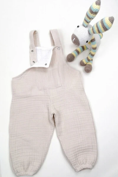 100% Cotton 4 Layer Muslin Baby / Child Jumpsuit Oeko-tex Certified - Modazone (1)