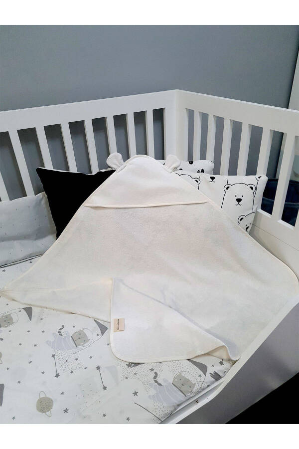 100% Cotton 75x75 cm Baby Towel Swaddle Cream - 1