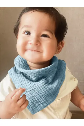 100% Cotton 8-Layer Muslin Cloth 4-Pack with Three Snaps - 3