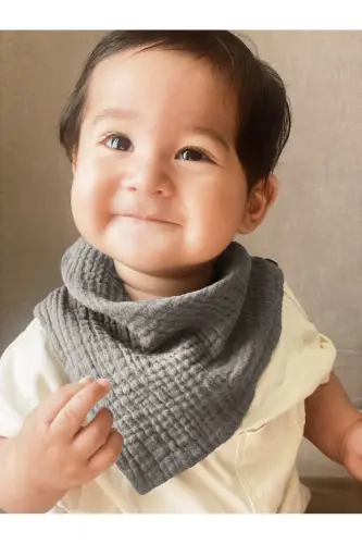 100% Cotton 8-Layer Muslin Cloth, 4-Pack with Three Snaps - 3