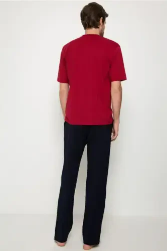 100% Cotton Boxed Men's 3-Piece Pajama Set - 1