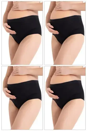 100% Cotton Briefs Black Pack of 4 - 1