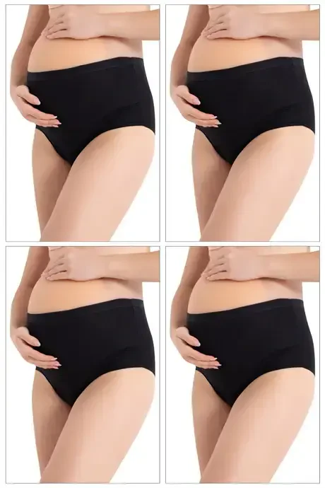 100% Cotton Briefs Black Pack of 4 - 1