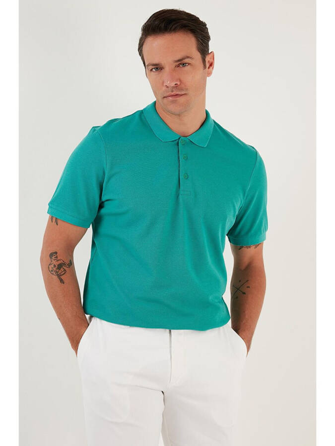 100% Cotton Buttoned Regular Fit Polo T Shirt 5902127 - 8