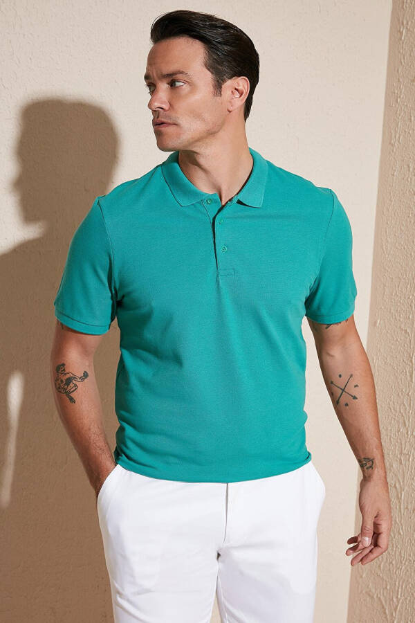 100% Cotton Buttoned Regular Fit Polo T Shirt 5902127 - 16