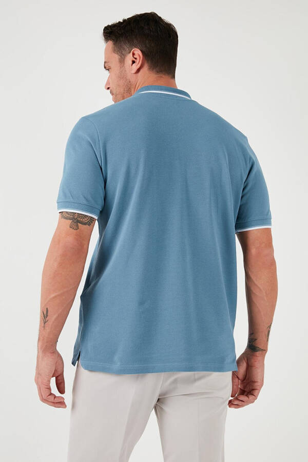 100% Cotton Buttoned Slim Fit Polo T Shirt 5902118 - 24