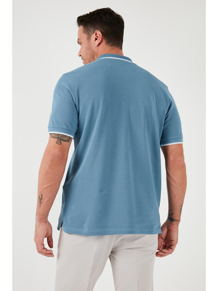 100% Cotton Buttoned Slim Fit Polo T Shirt 5902118 - 8