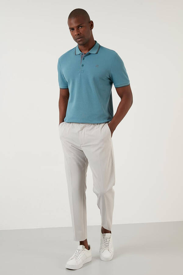 100% Cotton Buttoned Slim Fit Polo T Shirt 5902118 - 27