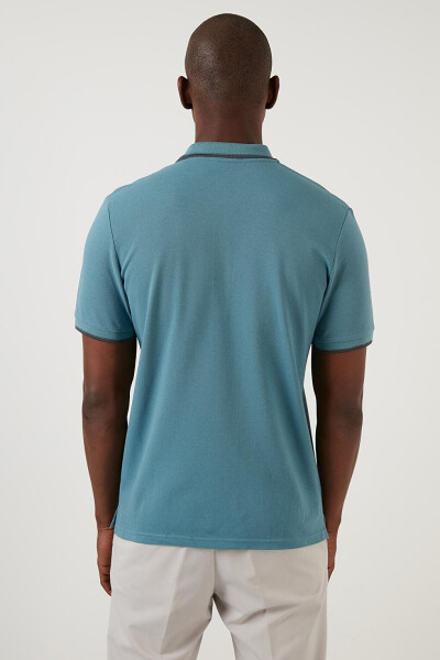100% Cotton Buttoned Slim Fit Polo T Shirt 5902118 - 29
