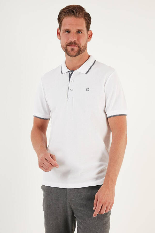 100% Cotton Buttoned Slim Fit Polo T Shirt 5902118 - 13