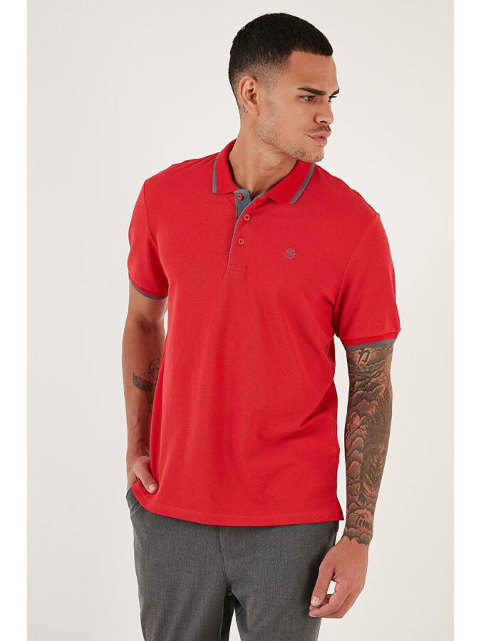 100% Cotton Buttoned Slim Fit Polo T Shirt 5902118 - 6