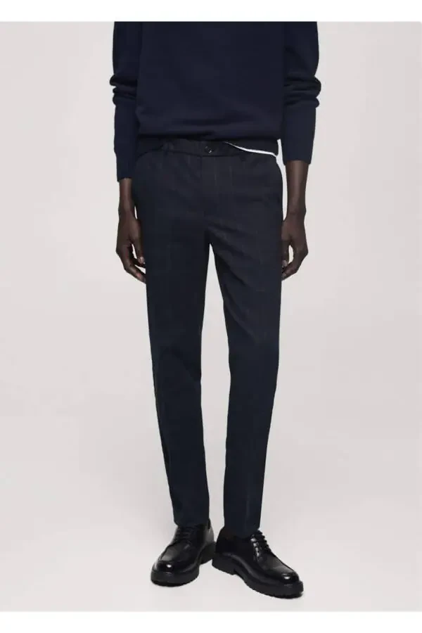 100% Cotton Checkered Pants - 2