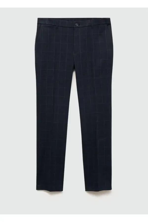 100% Cotton Checkered Pants - 4