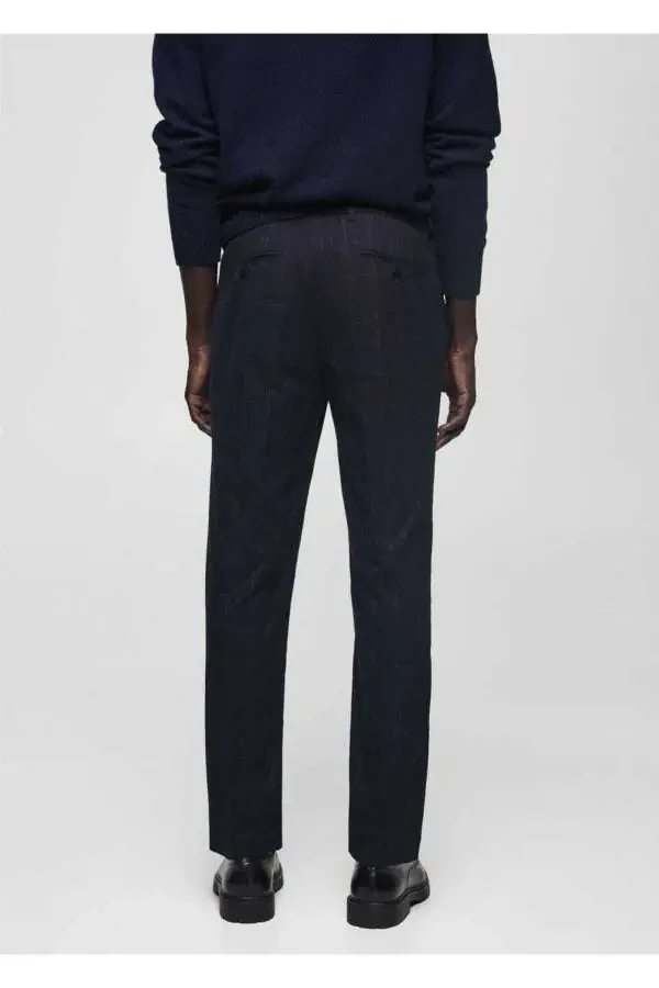 100% Cotton Checkered Pants - 5