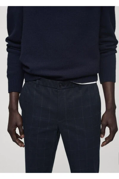 100% Cotton Checkered Pants - 6