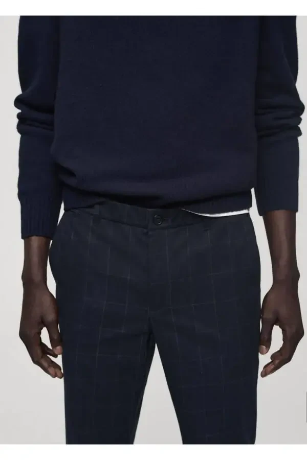 100% Cotton Checkered Pants - 6