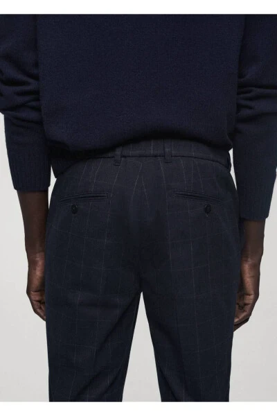 100% Cotton Checkered Pants - 7