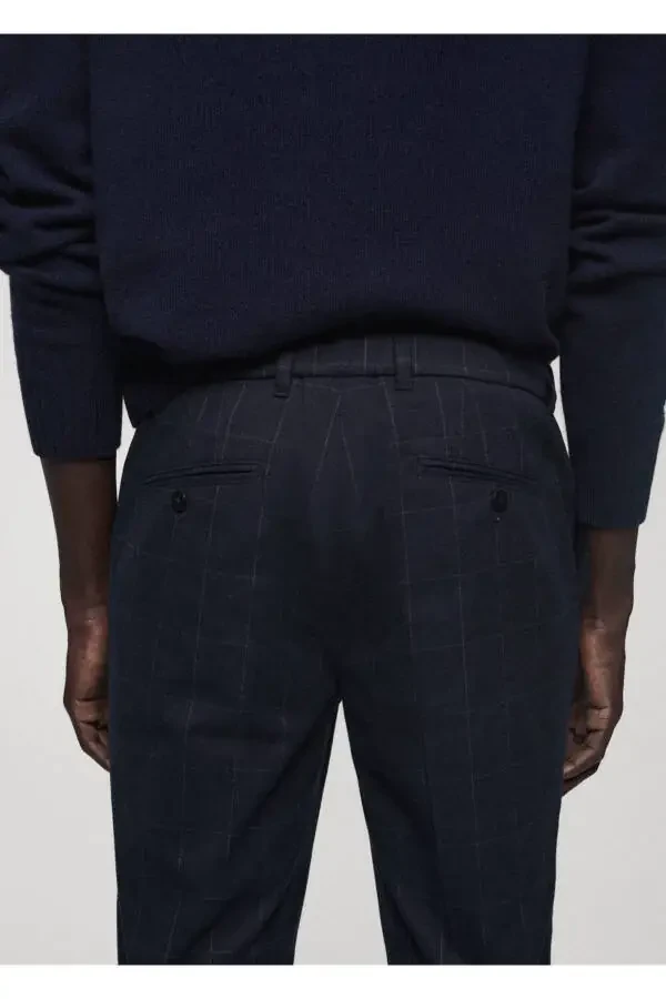 100% Cotton Checkered Pants - 7