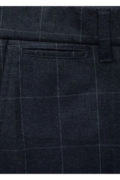 100% Cotton Checkered Pants - 8