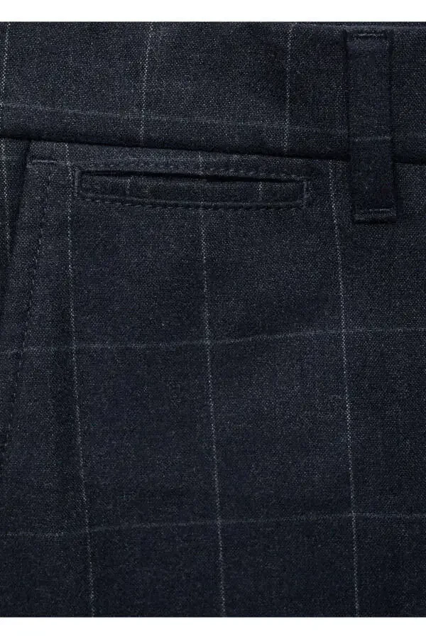 100% Cotton Checkered Pants - 8