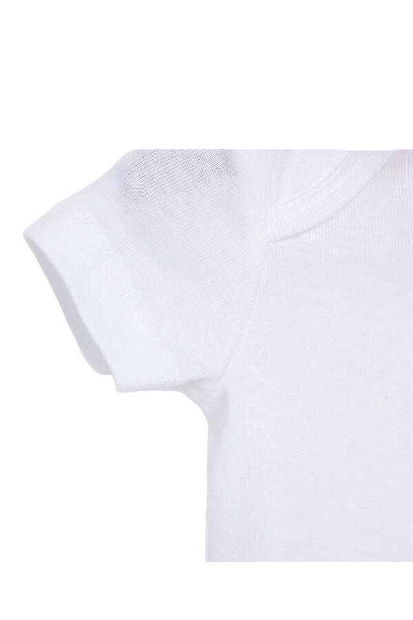 100% Cotton Combed 5-Pack Off-White Short Sleeve Baby Bodysuit - 7