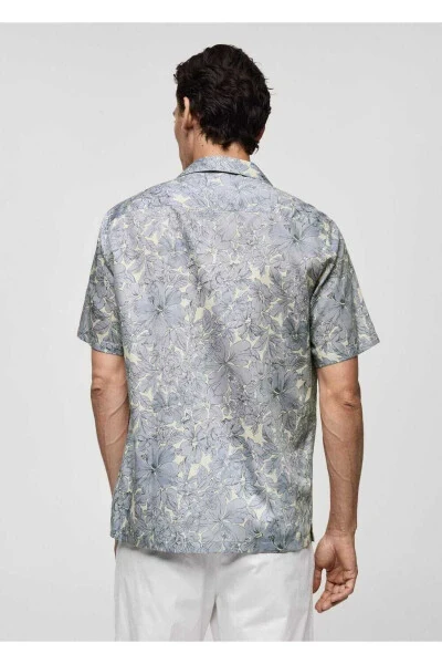 100% Cotton Floral Pattern T-shirt - 4