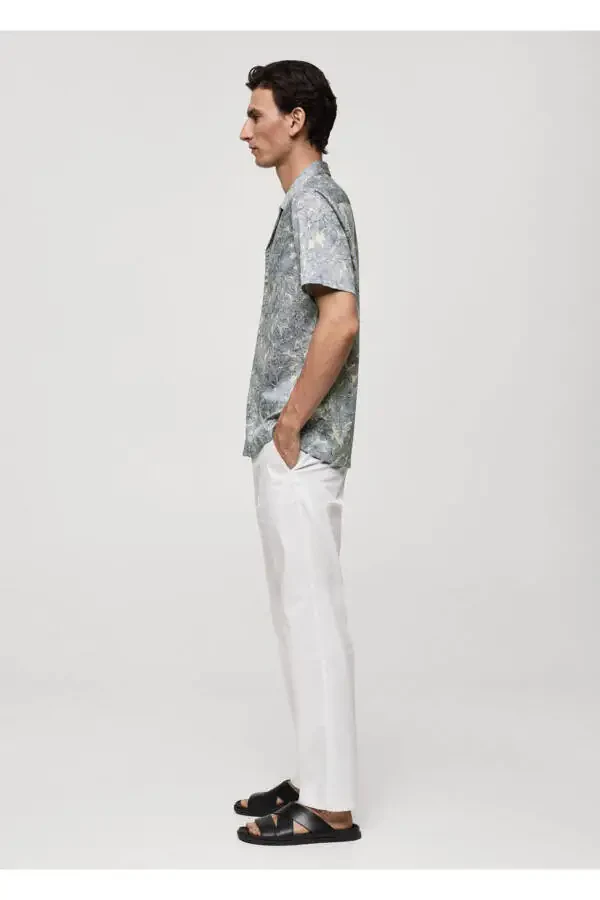 100% Cotton Floral Pattern T-shirt - 6