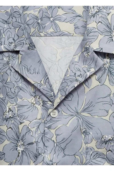 100% Cotton Floral Pattern T-shirt - 7