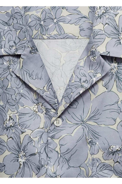 100% Cotton Floral Pattern T-shirt - 7