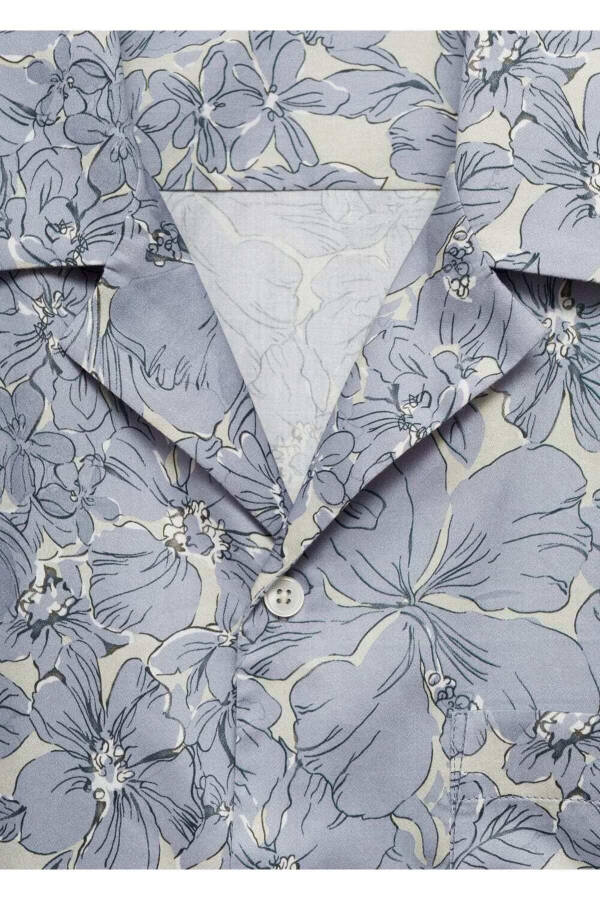 100% Cotton Floral Pattern T-shirt - 7