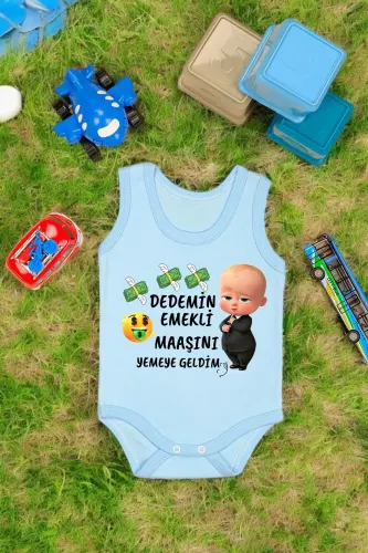 100% Cotton Grandpa Retired Salary Eating Printed Soft Tissue Printed Romper & Bodysuit - 2