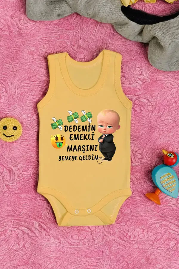 100% Cotton Grandpa Retired Salary Eating Printed Soft Tissue Printed Romper & Bodysuit - 1